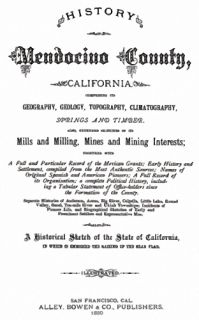 1880 Genealogy History Mendocino County California CA