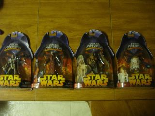 Star Wars ROTS Sneak Preview Figures Set of 4 Tion Medon R4G9