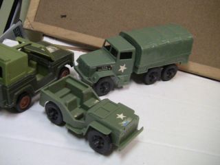 TIM MEE? CARGO TRUCK WEAPONS CARRIER? +2 JEEPS   HASBRO IDEAL TIM MEE