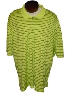 New IZOD Golf Polo Shirt Mens 3X 3XL XXXL Lime Green Black Stripes NWT