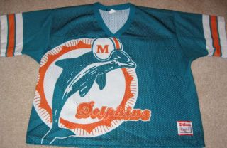 Miami Dolphins Logo Vintage Wilson Football Jersey L