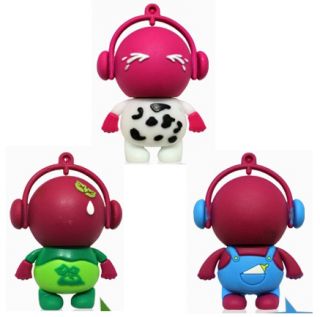 Cute Rubber Charactor USB Memory Stick Water Proof Compatible Windows