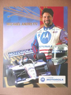 Michael Andretti Team Motorola 2002 Photo Card 8 x 10 Indy