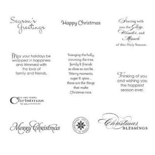 Stampin Up More Merry Messages Clear Mount Stamp Set Christmas Holiday