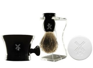 New Van Der Hagen Mens Shave Shaving Brush Holder Stand Gift Set