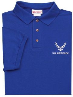 Air Force Royal Blue Polo Shirts Embroidered