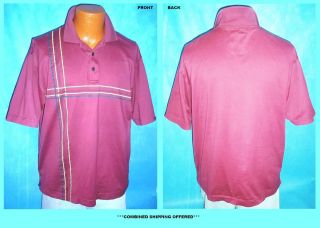 Mens Dockers Golf Polo Style Short Sleeve Shirt Maroon Burgundy Medium