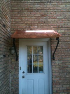 ft Copper Window or Door Awning with Decorative Scrolls
