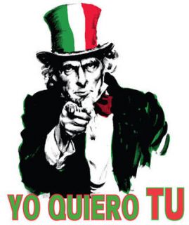 Funny T Shirt Yo Quiero Tu Mexican Uncle Sam Political Tee Tank Top