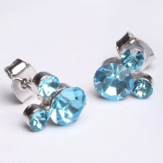Earrings Walt Disney Mickey Mouse Aqua Jewelry New ☆★☆