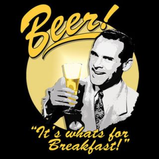 Beer for Breakfast Funny College Humor T Shirt s XXL