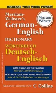 Merriam Websters German English Dictionary Paperback 0877798575