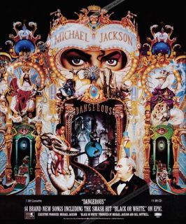 Michael Jackson King Pop Poster Dangerous Cover Album