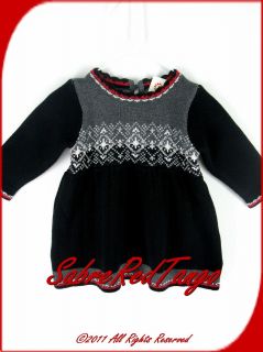 Hanna Andersson Merry Till Midnight Baby Sweater Dress Black Multi 50