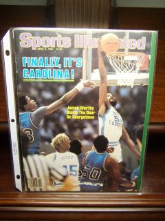 Illustrated UNC James Worthy April 5 1982 Michael Jordan Patrick Ewing