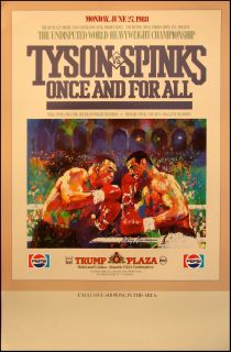 MIKE TYSON vs MICHAEL SPINKS ON SITE FIGHT POSTER **VERY RARE** GREAT