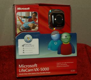 Microsoft LifeCam VX 5000 Sharp Video Web Cam Red Model No 1355