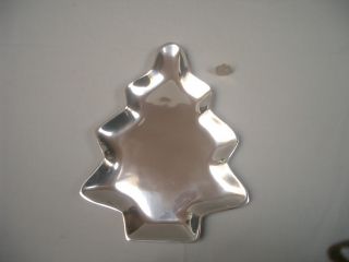 Mexican Pewter Christmas Tree Cookie Bowl Plate Tray PPA1