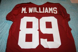 Alabama Crimson Tide Game Used Worn Jersey 89 Michael Williams