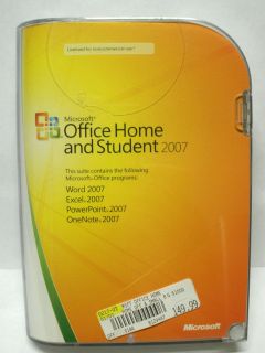 Microsoft Office Home and Student Edition 2007 Word Excel PowerPoint