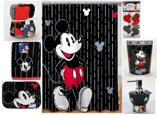 Disney Mickey Mouse Bath Shower Curtain bathroom accessories