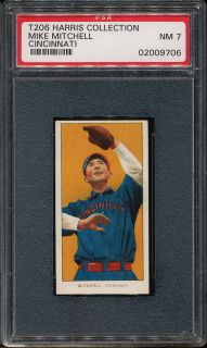 Mike Mitchell 1909 T206 Sweet Caporal Harris Collection PSA 7