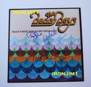  signed by all 5 Thats Why God Made The Radio Brian Wilson Mike Love