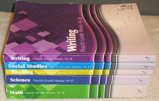 Grade 4 Homeschooing Books by Little Lincoln Science Writing Math