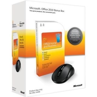 Microsoft Office Home and Business 2010 PKC Bundle T5D 01266 US Free