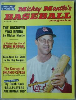 August 1962 Mickey Mantles Baseball Magazine