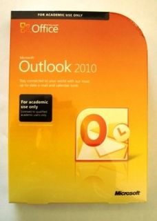 Microsoft Outlook 2010 Academic Full Retail Version
