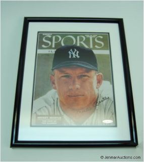 Mickey Mantle Autographed 1956 Sports Illustrated Cover w COA
