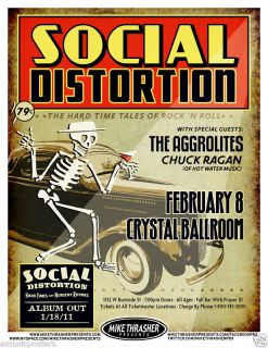 Social Distortion 2011 Concert Tour Poster Mike Ness