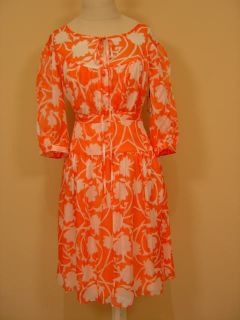 Milly of New York Coral Pink Silk Day Dress 2 $445