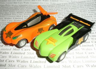 Micro Scalextric Pair of Terror Hawk Cars EXC CDN