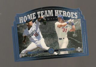 1997 Home Town Heroes Foil Card Mike Piazza Hideo Nomo