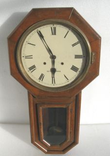 Antique Seth Thomas Long Drop Schoolhouse Regulator Wall Clock