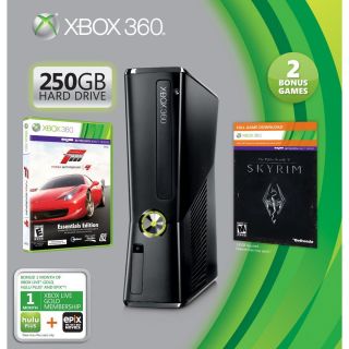 New Microsoft Xbox 360 Skyrim & Forza 4 Holiday Bundle 250 GB. Fast
