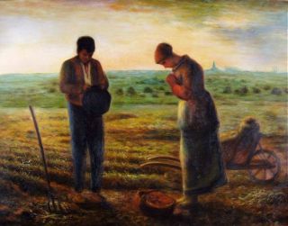 Oil Painting Repro Jean Francois Millet The Angelus