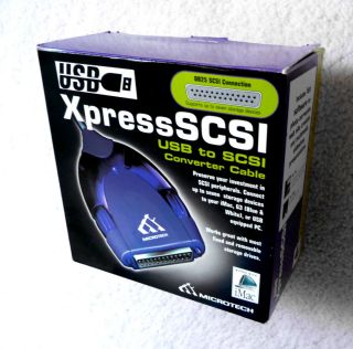 Microtech Xpressscsi USB SCSI DB25B Converter Adapter Cable