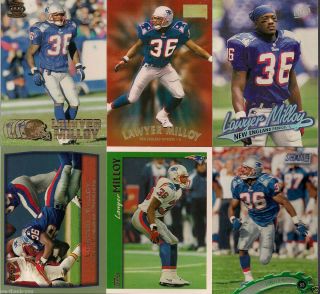 New England Patriots Lot of 6 Cards Lawyer Milloy