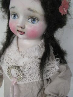 Folk Art Doll Shabby Santos Victorian Remake Lace K D Milstein