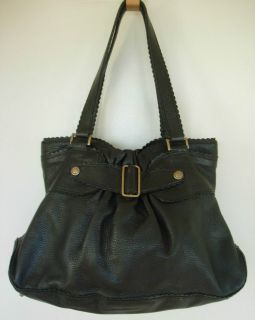 MIMO Molly Black Leather Purse Handbag Hobo Shoulder Bag