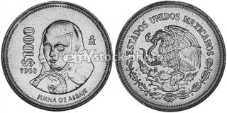 Mexico 1000 Pesos, 1988, Juana de Asbaje