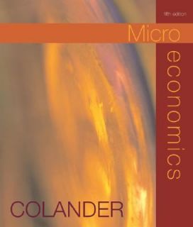 Microeconomics by David C. Colander 2003, CD ROM Paperback, Revised