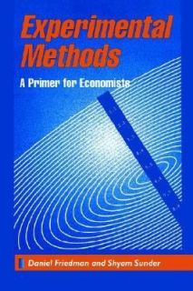 Economists by Shyam Sunder and Daniel Friedman 1994, Paperback