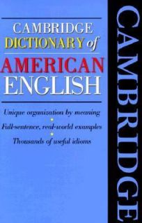 Cambridge Dictionary of American English 1999, Paperback