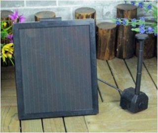 Watt Solar Panel Water Pump Battery Timer LEDs Light Combo Kit