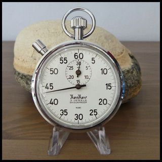 NOS 1960s HANHART [Germany] Chronograph Stopwatch HW 3j 1/5 Seconds
