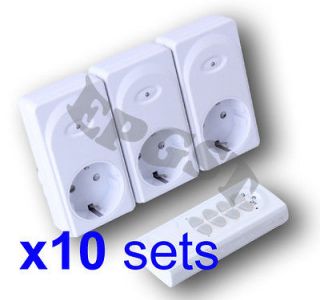 10 pcs 3 Pack Wireless Remote Control AC Power Plug Wall Outlet Switch